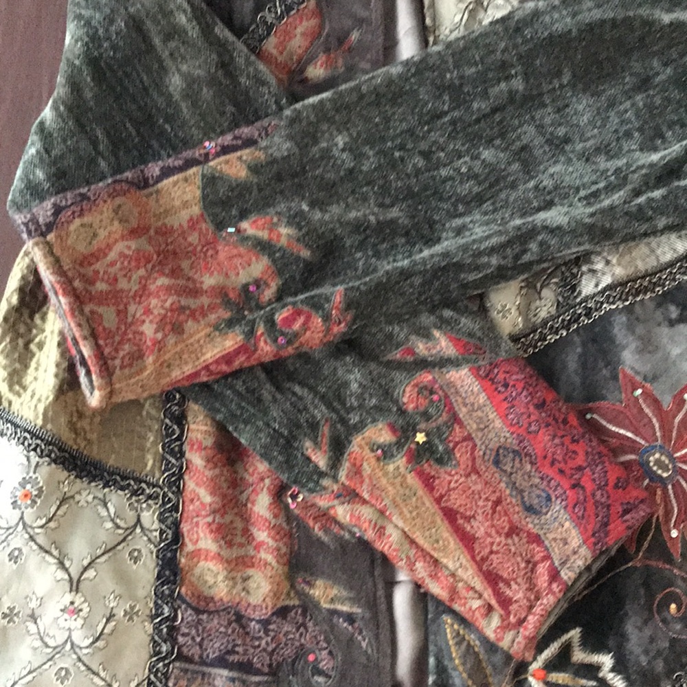 Flashback Jacket Blazer Embellished Embroidered - image 3